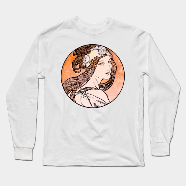 Stained glass window for the facade of the Fouquet boutique (1869–1939) Long Sleeve T-Shirt by WAITE-SMITH VINTAGE ART